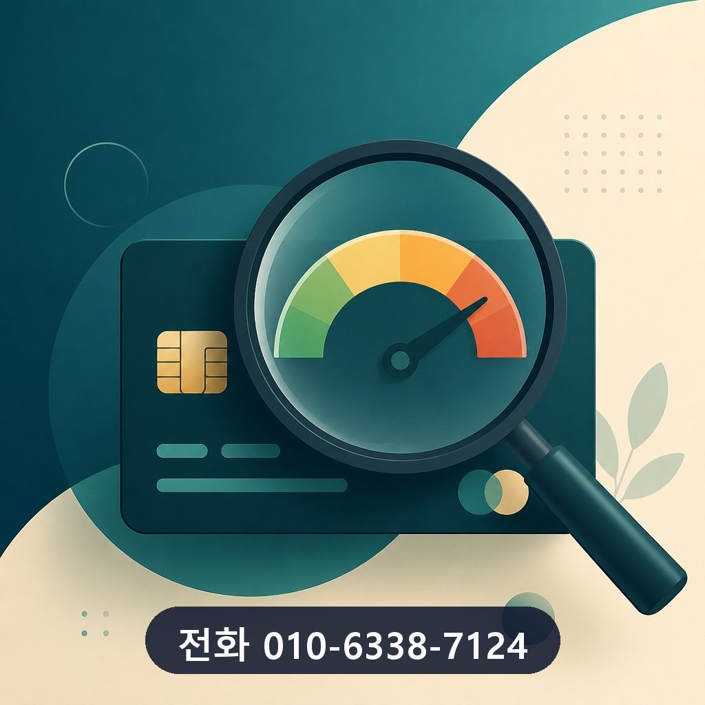 신용카드 카드깡 수수료 한도 확인 이미지 · 문의 010-6338-7124